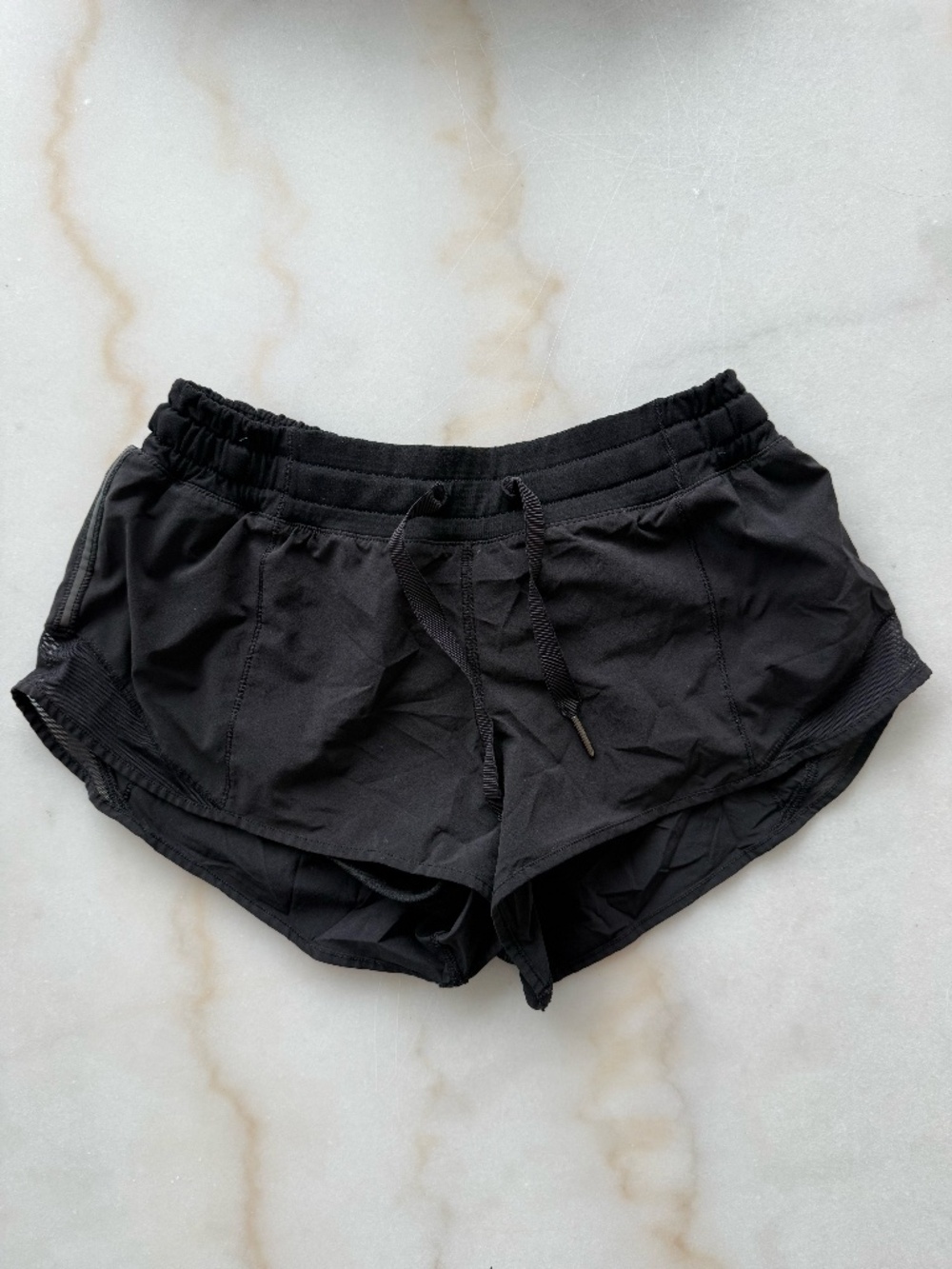 Lululemon Black Running Short Size 4 Black Yoga Shorts Pilates Shorts